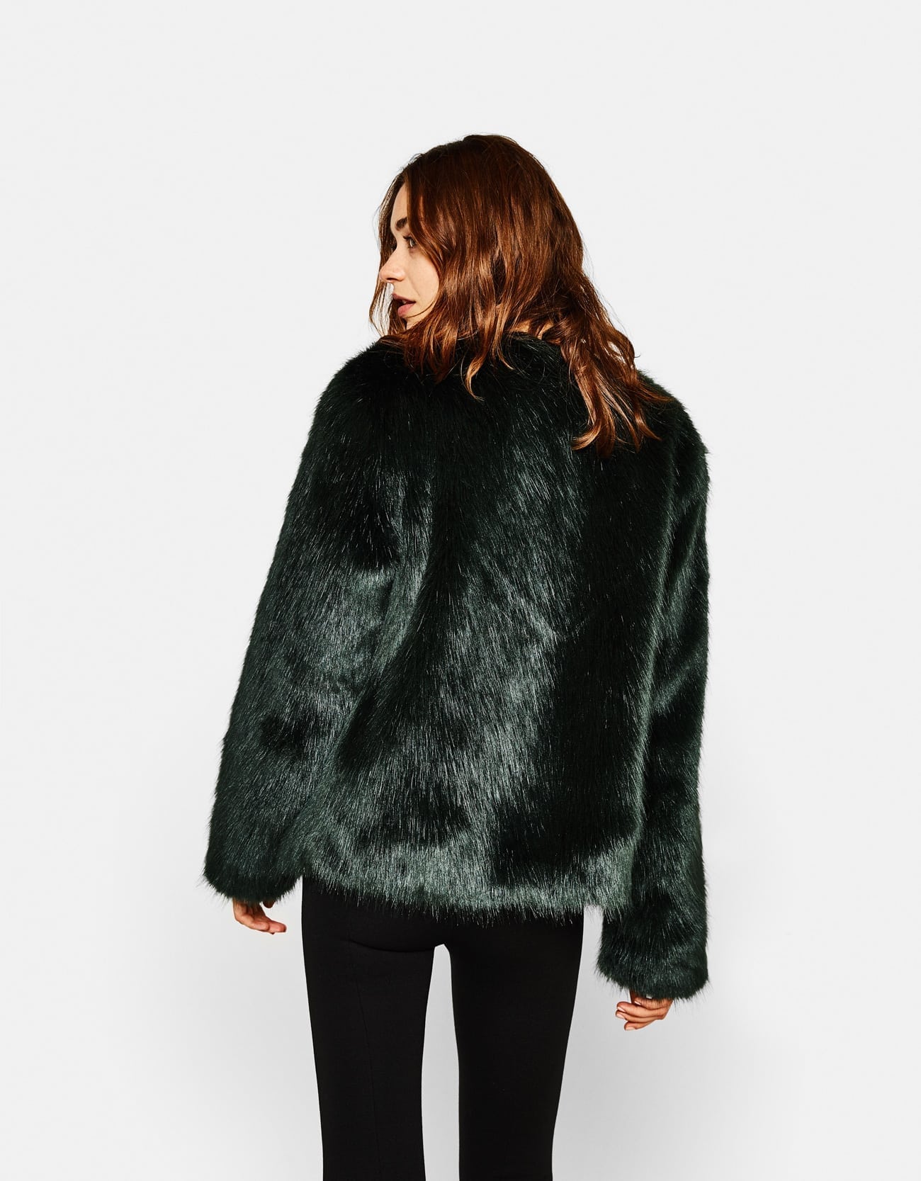 Short Faux Fur Coat - Imagen 5