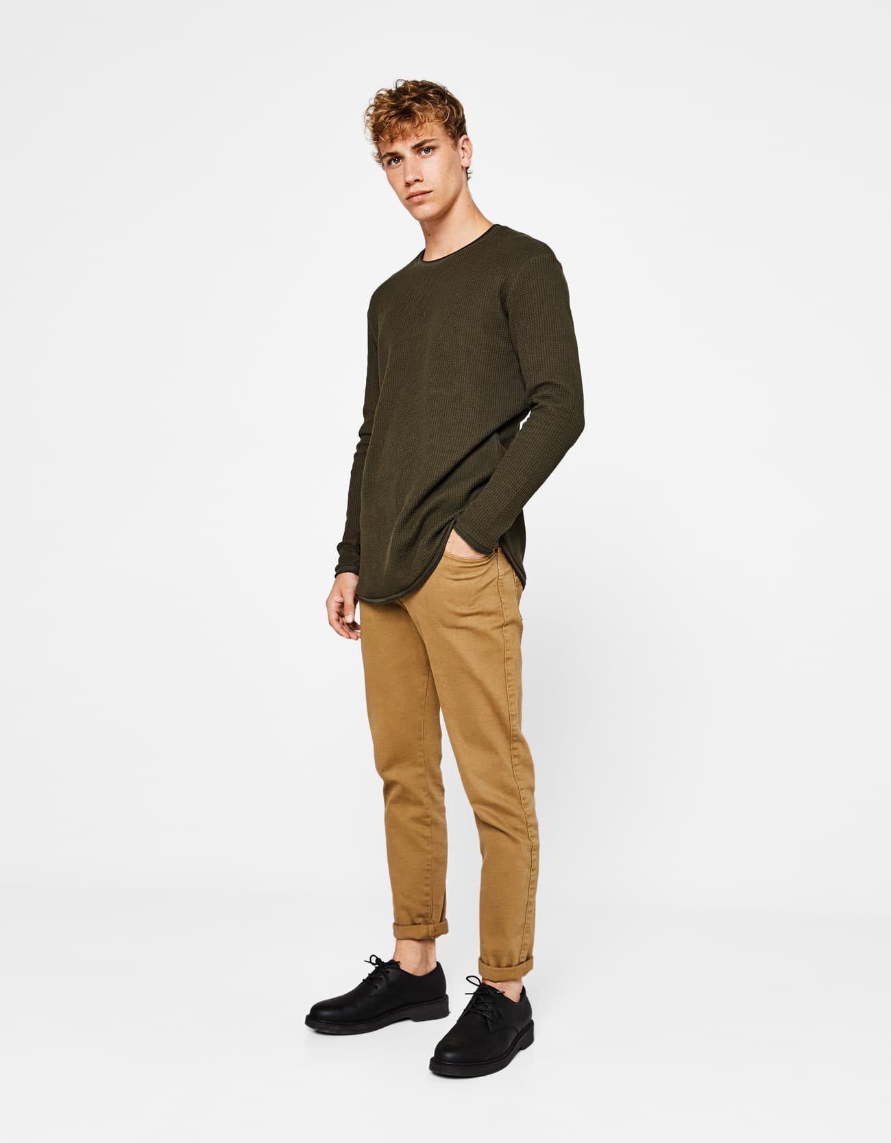 Micro Waffle Knit Sweater - Imagen 4