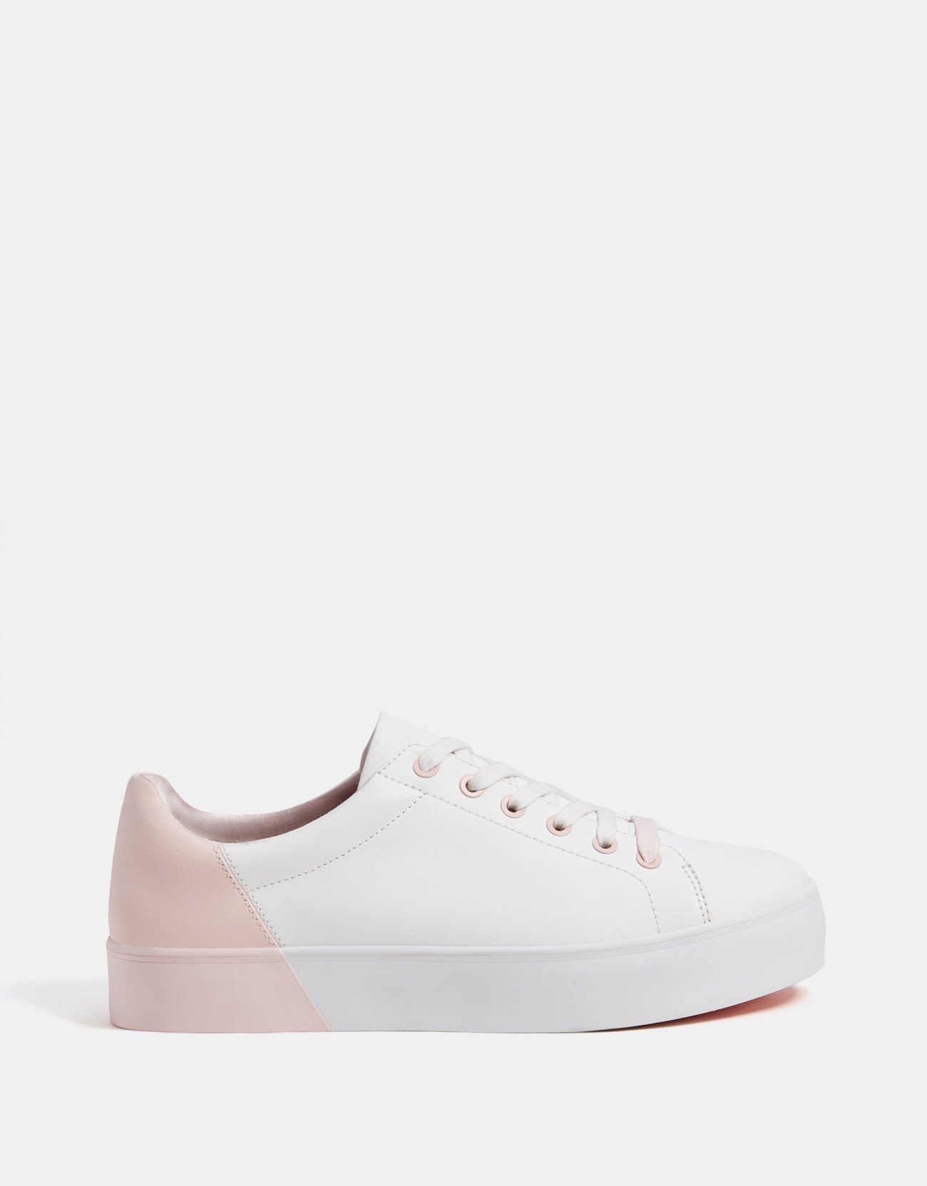 Lace-up sneakers with pink details - Imagen 3
