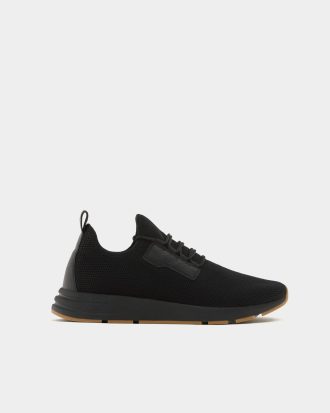 Black mesh sock sneakers