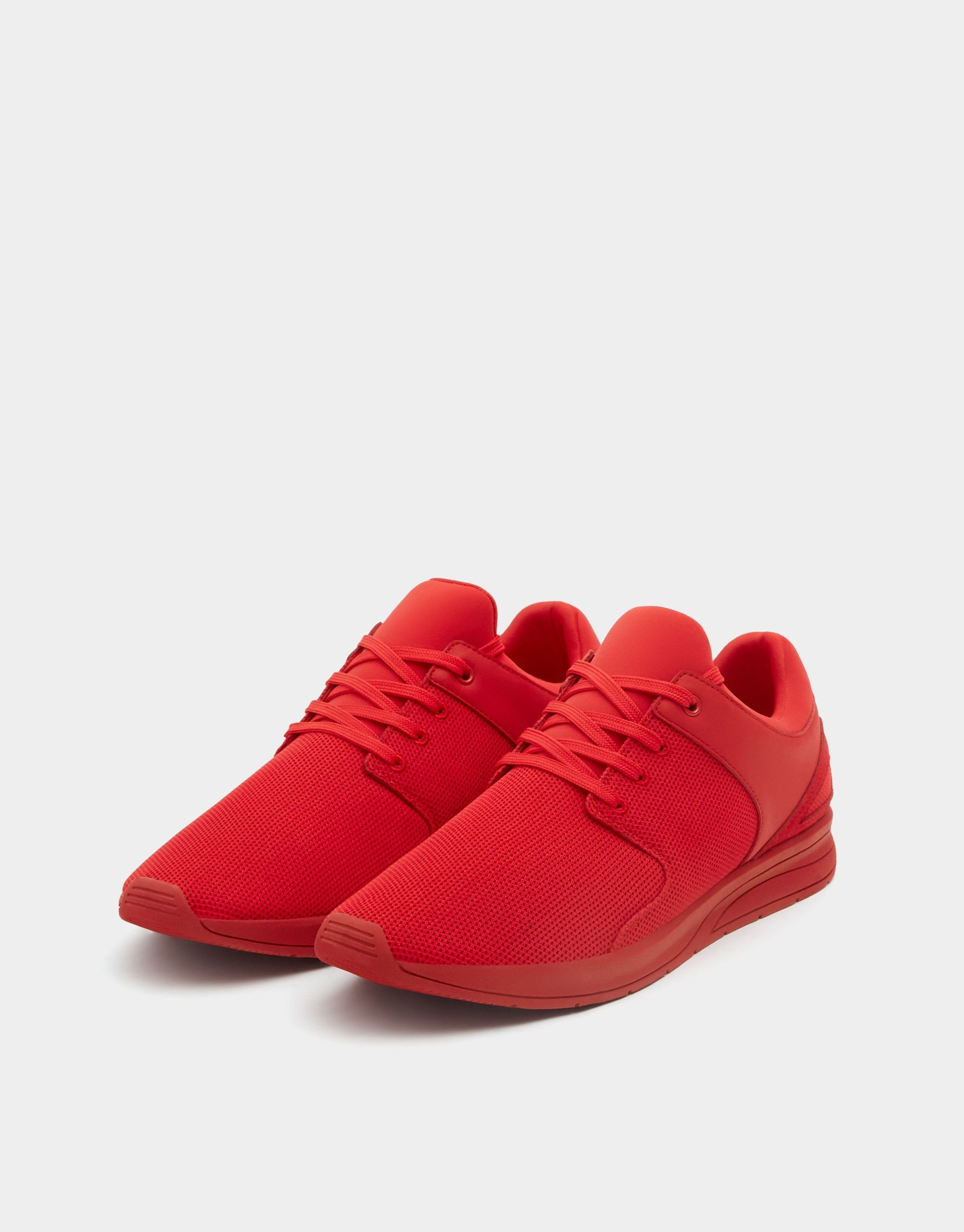 Red technical fabric sneakers - Imagen 2