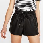 Faux leather shorts